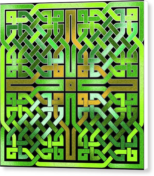 Green Celtic Knot - Canvas Print