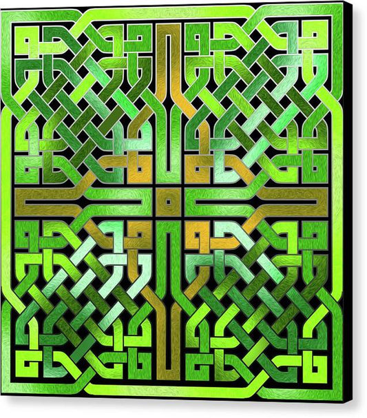 Green Celtic Knot - Canvas Print