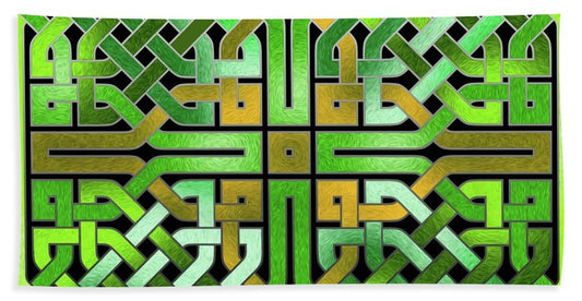 Green Celtic Knot - Bath Towel
