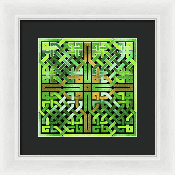 Green Celtic Knot - Framed Print