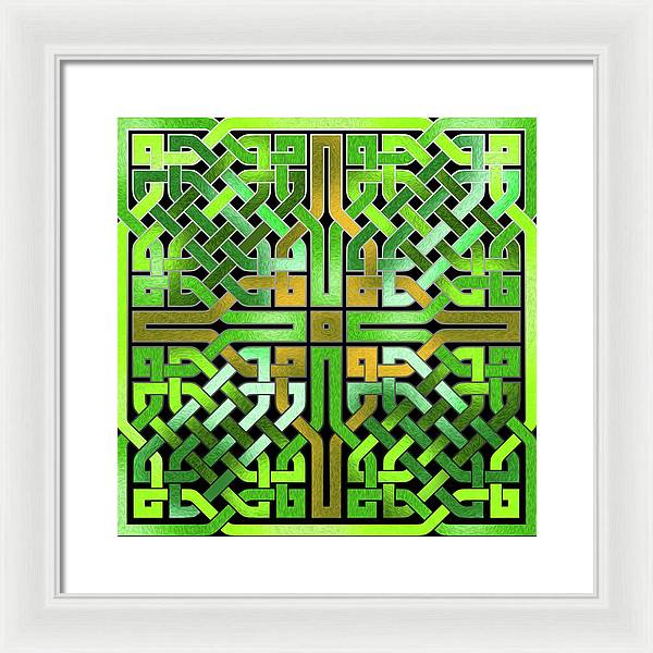 Green Celtic Knot - Framed Print