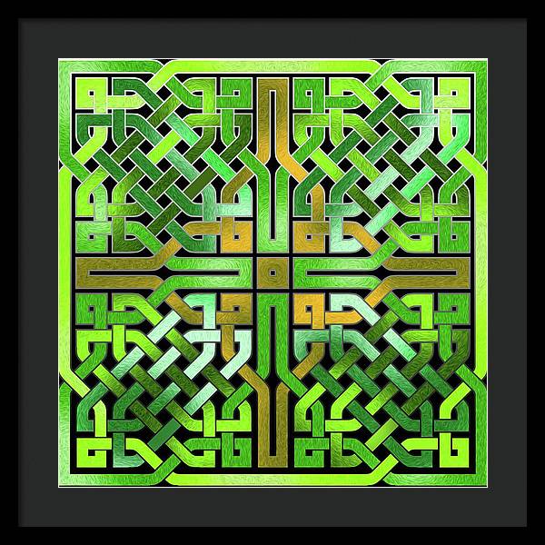 Green Celtic Knot - Framed Print