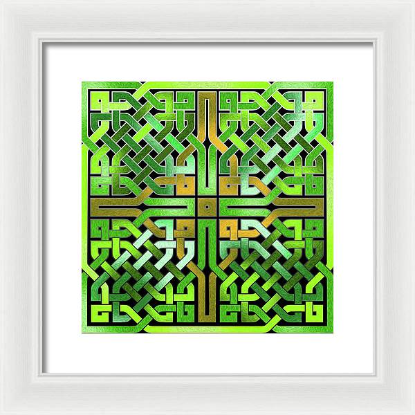 Green Celtic Knot - Framed Print