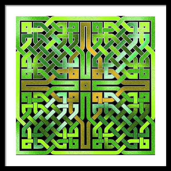 Green Celtic Knot - Framed Print