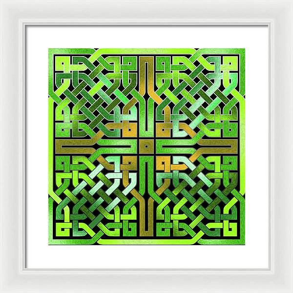 Green Celtic Knot - Framed Print