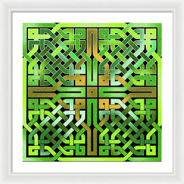 Green Celtic Knot - Framed Print