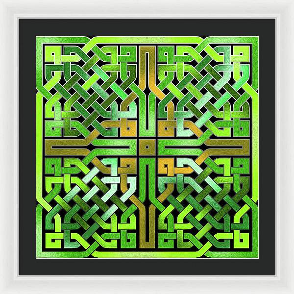 Green Celtic Knot - Framed Print