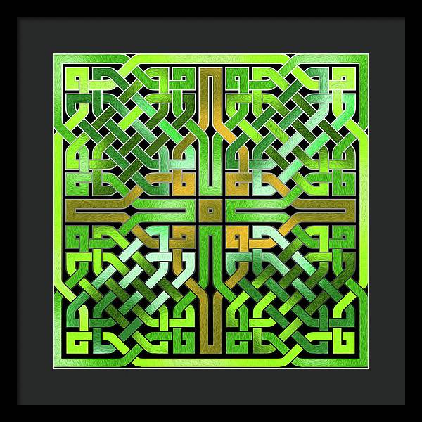 Green Celtic Knot - Framed Print