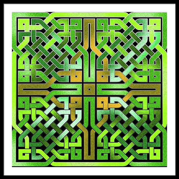 Green Celtic Knot - Framed Print