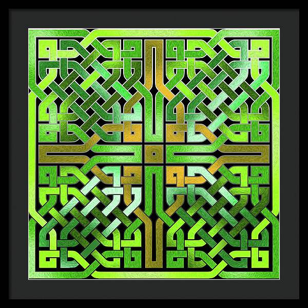 Green Celtic Knot - Framed Print
