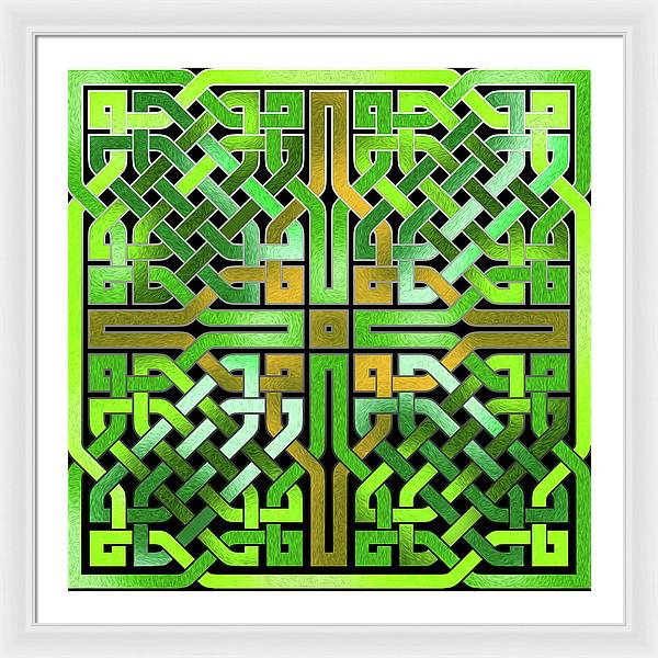Green Celtic Knot - Framed Print