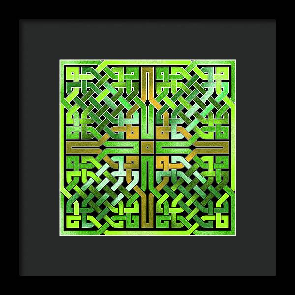 Green Celtic Knot - Framed Print