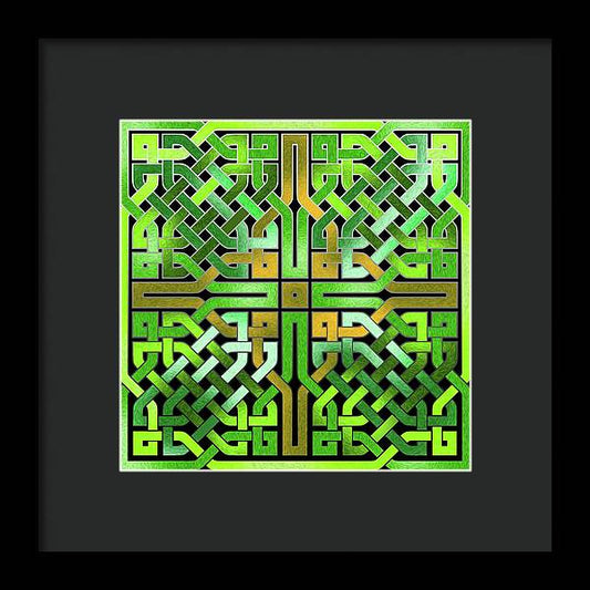 Green Celtic Knot - Framed Print