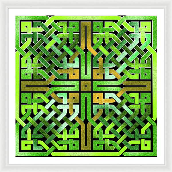 Green Celtic Knot - Framed Print