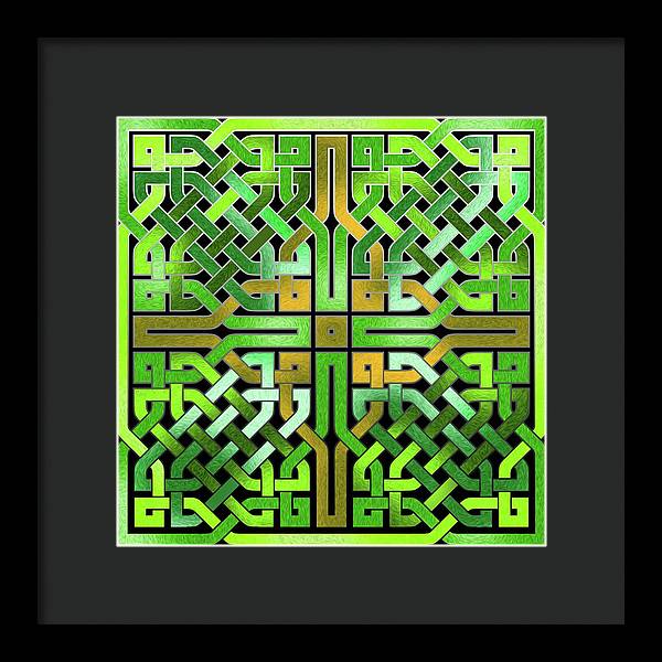 Green Celtic Knot - Framed Print