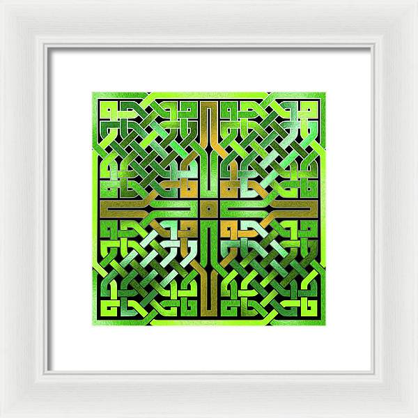 Green Celtic Knot - Framed Print