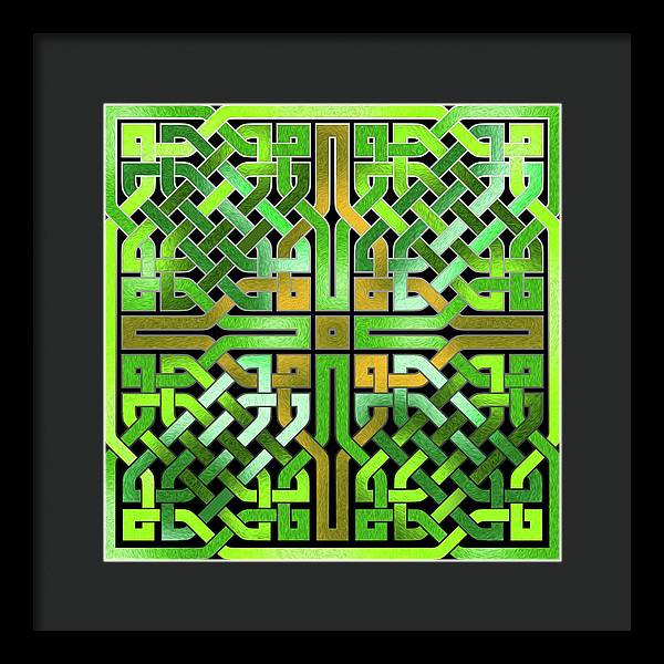 Green Celtic Knot - Framed Print