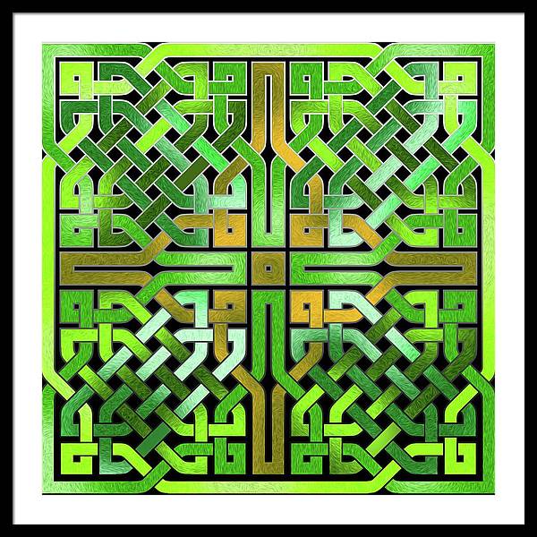 Green Celtic Knot - Framed Print