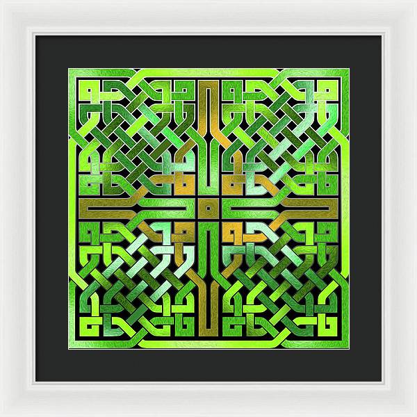 Green Celtic Knot - Framed Print