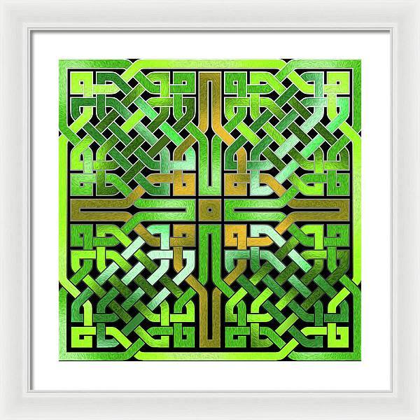 Green Celtic Knot - Framed Print