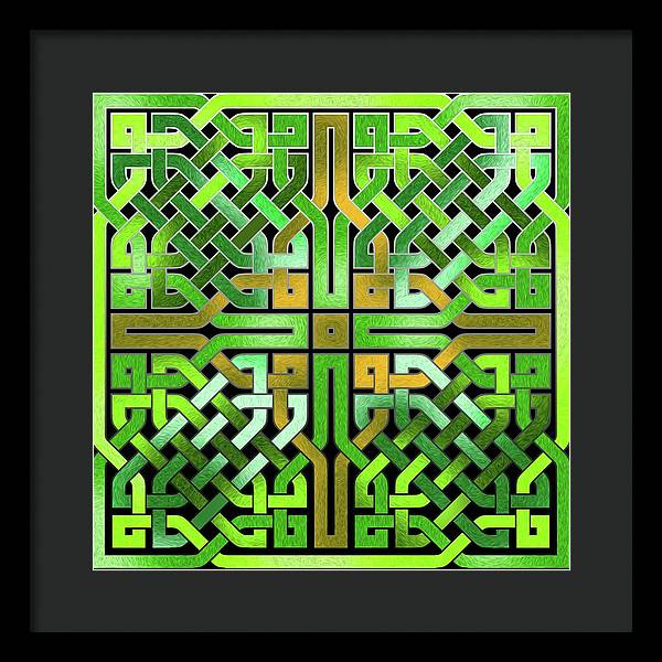Green Celtic Knot - Framed Print