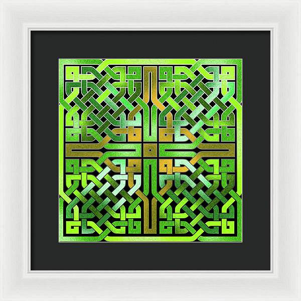 Green Celtic Knot - Framed Print