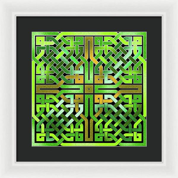 Green Celtic Knot - Framed Print