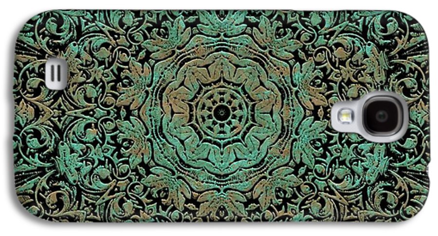 Green Copper Floral Kaleidoscope - Phone Case