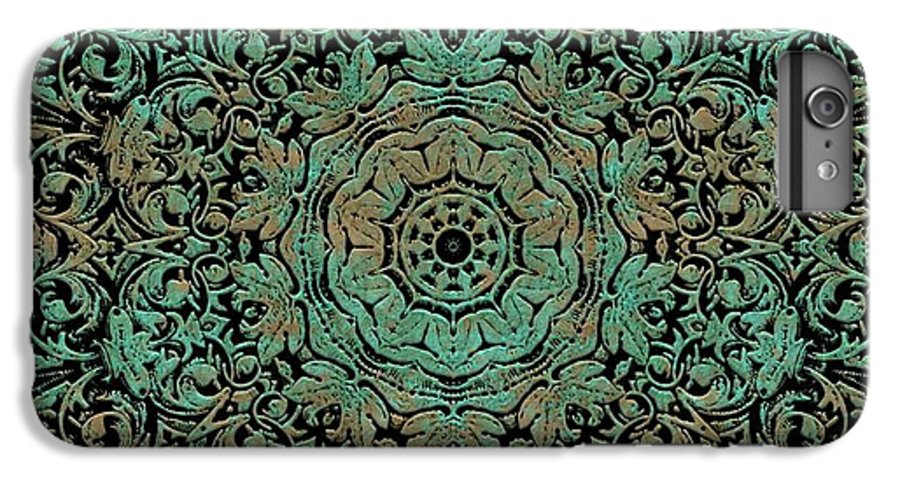 Green Copper Floral Kaleidoscope - Phone Case