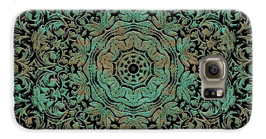 Green Copper Floral Kaleidoscope - Phone Case