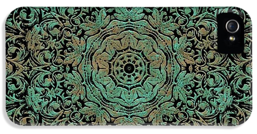 Green Copper Floral Kaleidoscope - Phone Case