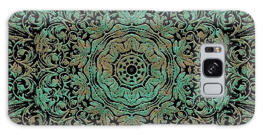 Green Copper Floral Kaleidoscope - Phone Case