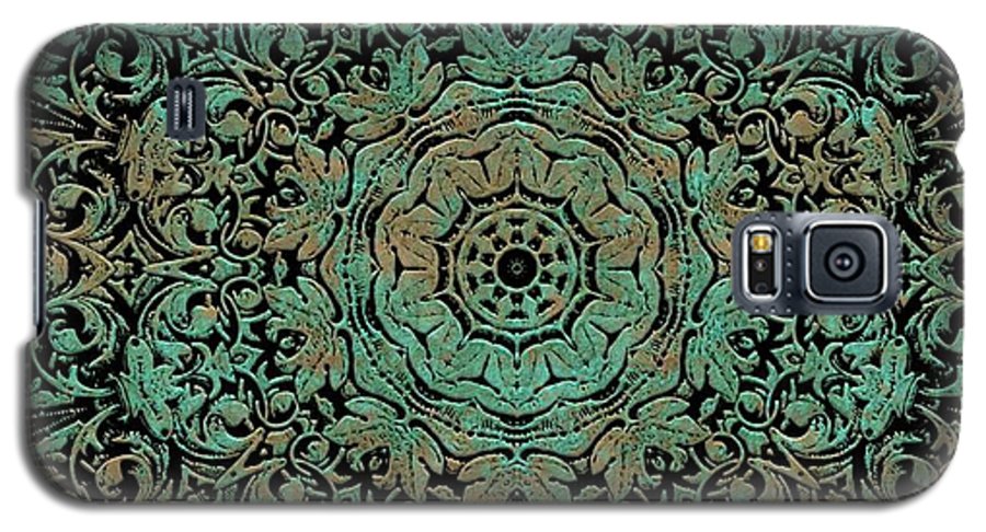 Green Copper Floral Kaleidoscope - Phone Case