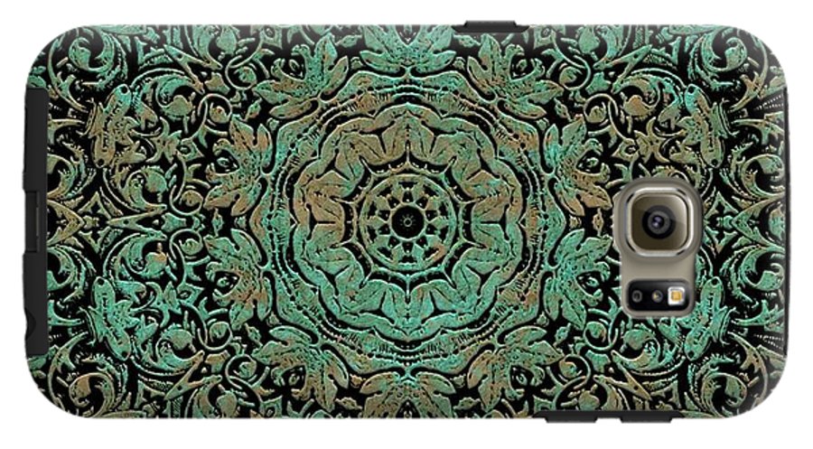 Green Copper Floral Kaleidoscope - Phone Case