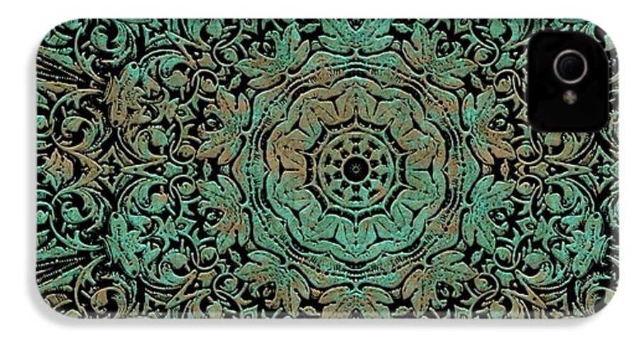 Green Copper Floral Kaleidoscope - Phone Case