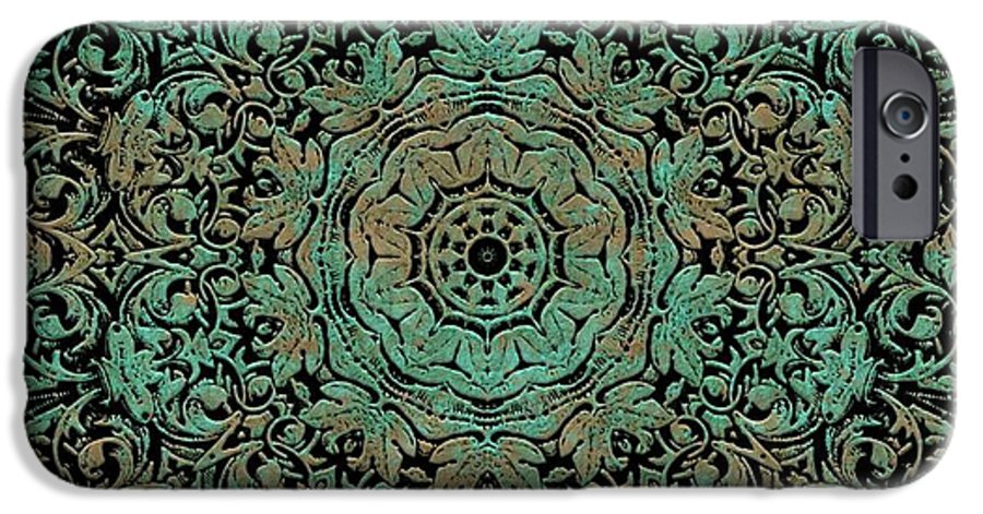 Green Copper Floral Kaleidoscope - Phone Case