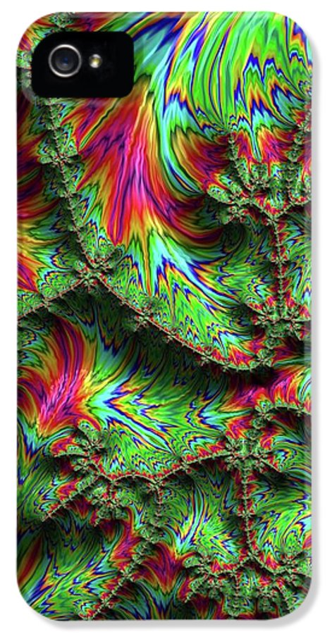 Green Feather Fractal - Phone Case