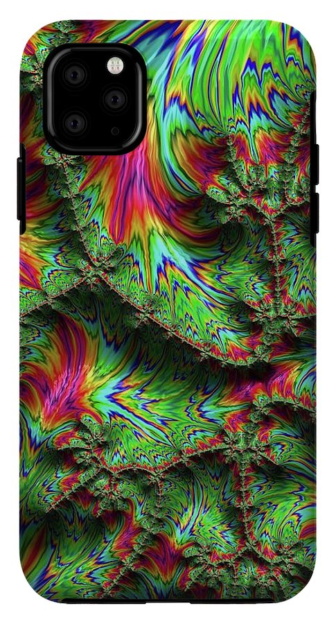 Green Feather Fractal - Phone Case