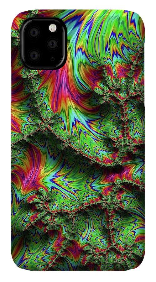 Green Feather Fractal - Phone Case