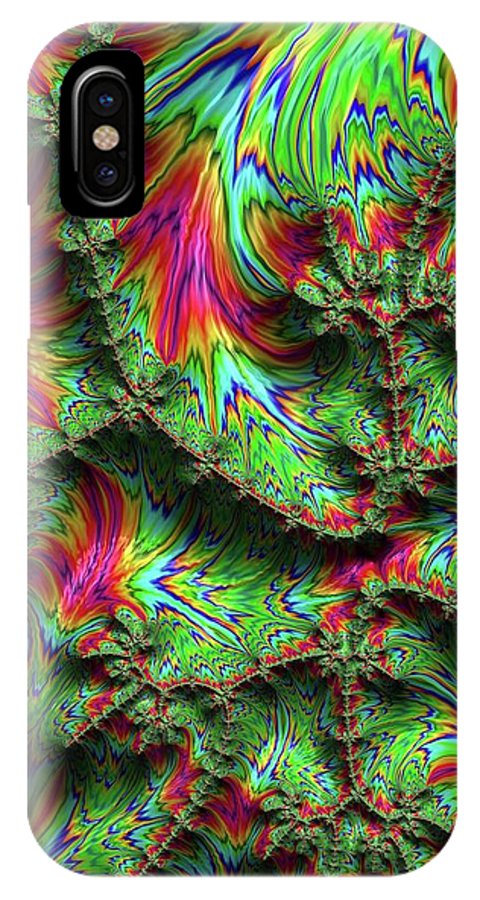 Green Feather Fractal - Phone Case