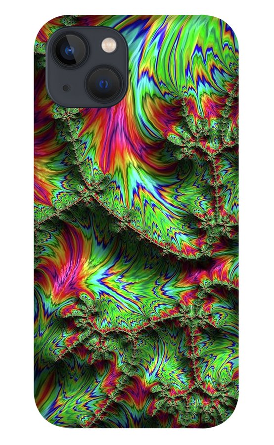 Green Feather Fractal - Phone Case