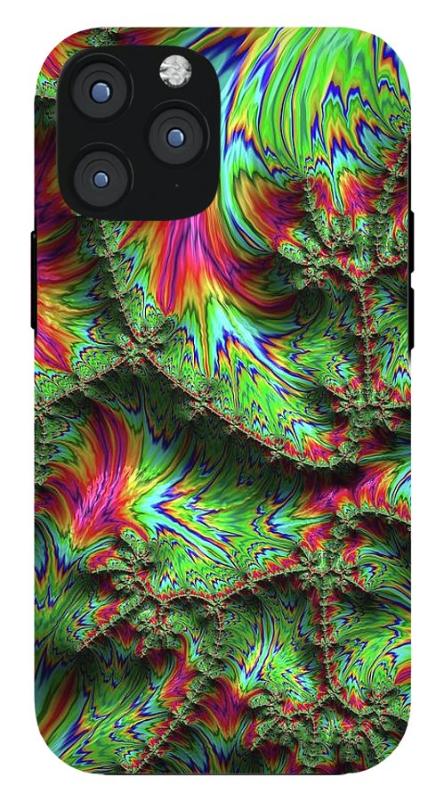 Green Feather Fractal - Phone Case