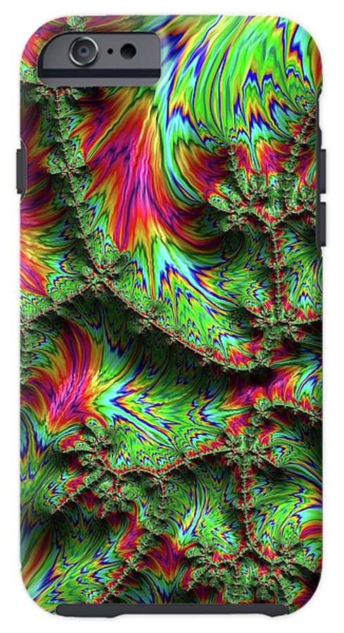 Green Feather Fractal - Phone Case