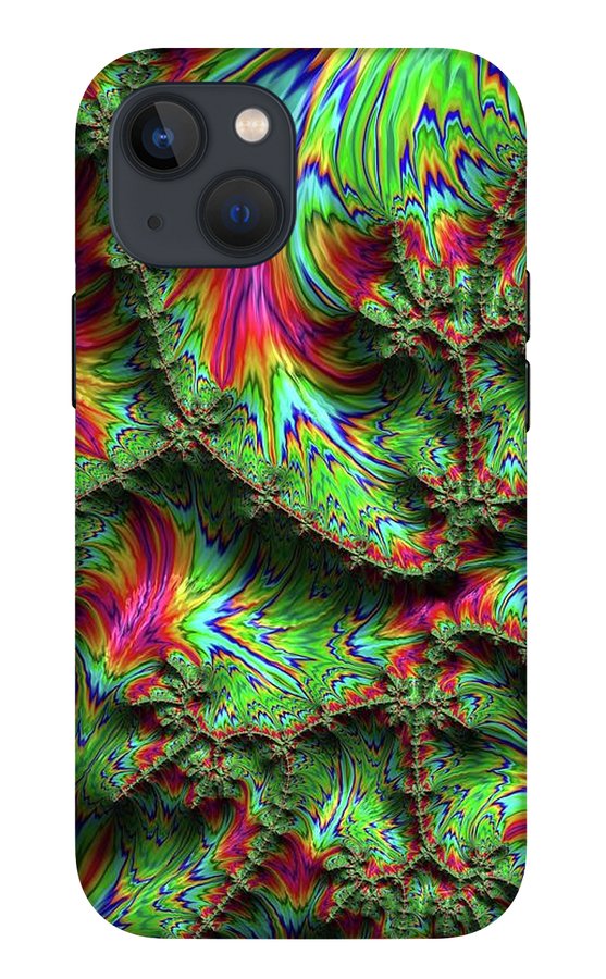 Green Feather Fractal - Phone Case
