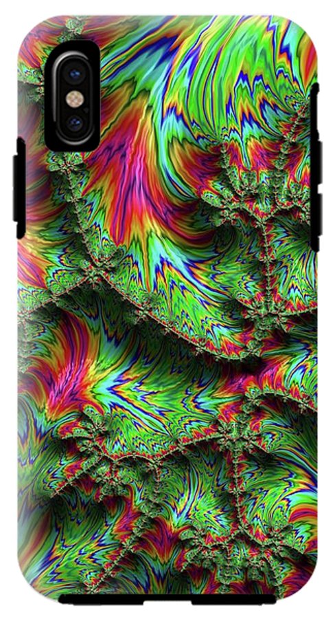 Green Feather Fractal - Phone Case