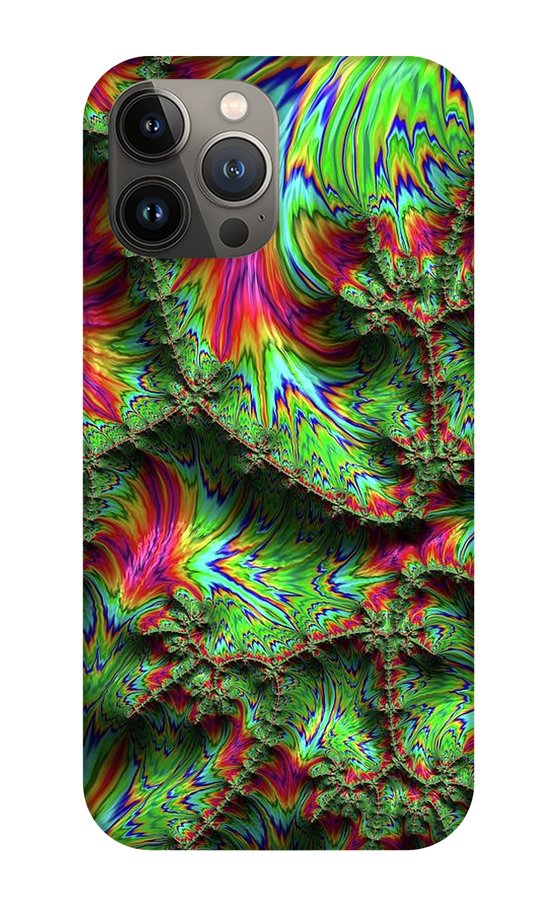 Green Feather Fractal - Phone Case