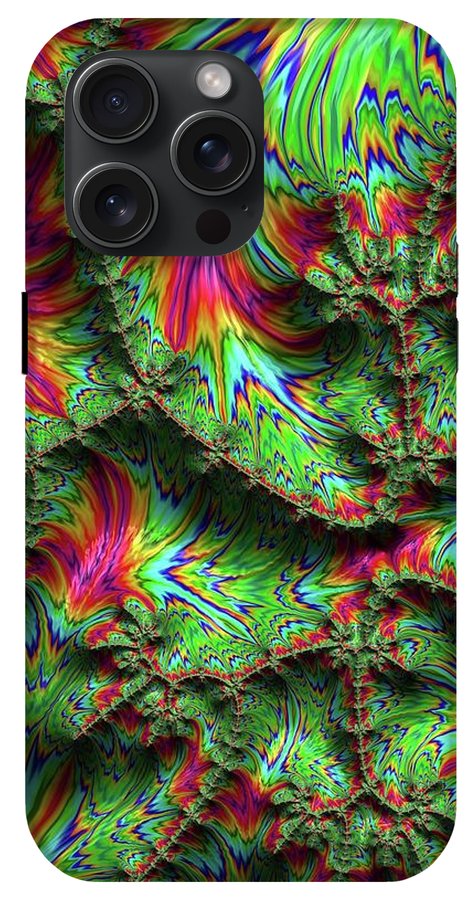 Green Feather Fractal - Phone Case