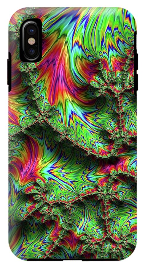 Green Feather Fractal - Phone Case