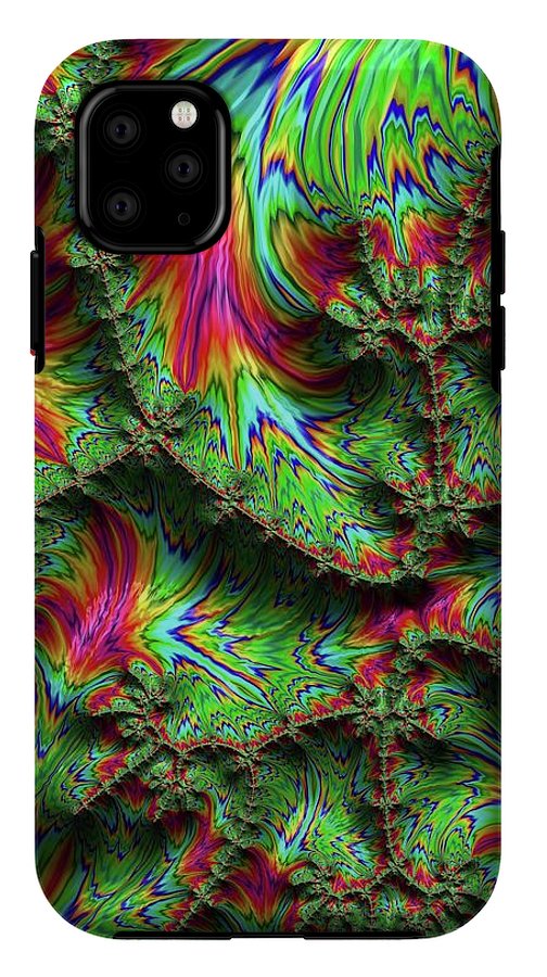 Green Feather Fractal - Phone Case