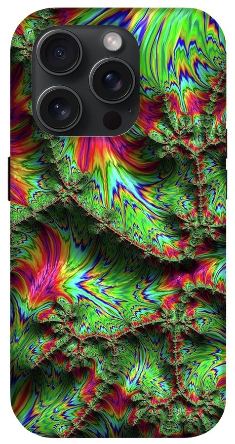 Green Feather Fractal - Phone Case